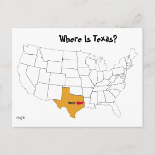 Cartão Postal Onde fica o Texas?