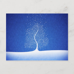 Cartão Postal Onde Os Flocos De Neve São Nasceres