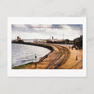 Cartão Postal Onde se encontram o Rail e a Água, Ruas, Ignace, 
