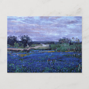 Cartão Postal Onderdonk - Bluebonnets ao Crepúsculo 1922