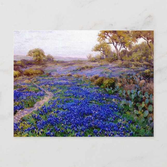 Cartão Postal Onderdonk - Bluebonnets em Twilight, norte de San (Frente)