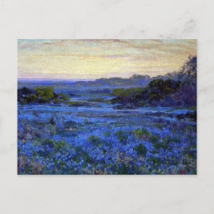 Cartão Postal Onderdonk - Cena de Bluebonnet com uma garota