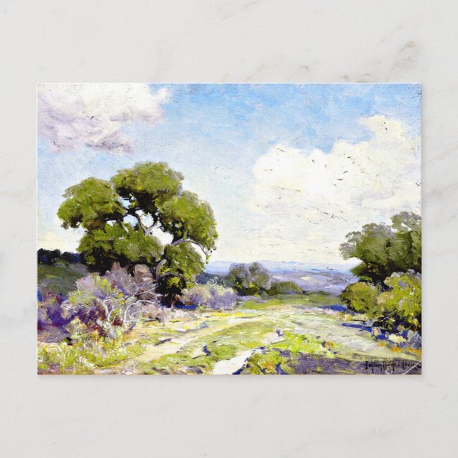 Cartão Postal Onderdonk - Manhã no Live Oaks, Boerne, Texas (Frente)