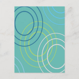 Cartão Postal Ondulações (azul) Design Abstrato