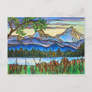 Cartão Postal "One Fine Day" Arranjou Vidro e Paisagem Arte!