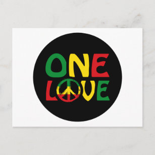 Cartão Postal One Love, Reggae design