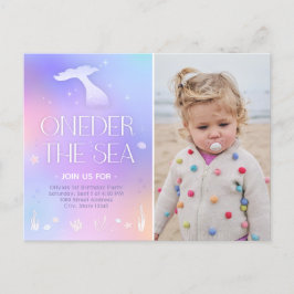 Cartão Postal Oneder Sea Whimsical Sparkly Smermaid Birthday