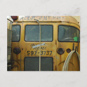 Cartão Postal Ônibus de velha escola