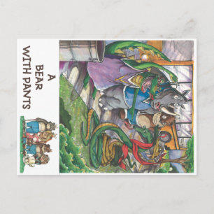 Cartão Postal Ônibus escolar do livro "Um Urso com Calças"