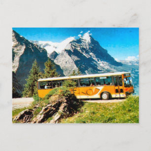 Cartão Postal Ônibus poste na montanha