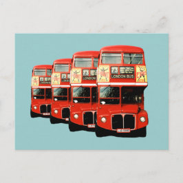 Cartão Postal Ônibus Red Double-Decker de Londres