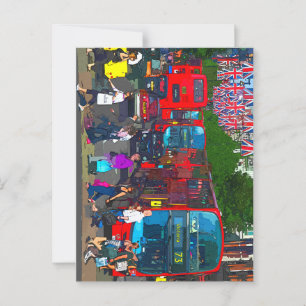 Cartão Postal ônibus Red London na Oxford Street London