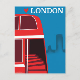 Cartão Postal Ônibus Vermelho de Londres
