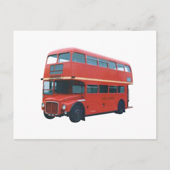 Cartão Postal Ônibus vermelho icónico Poscard de Londres (Frente)