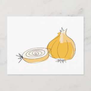 Cartão Postal Onion Sketch