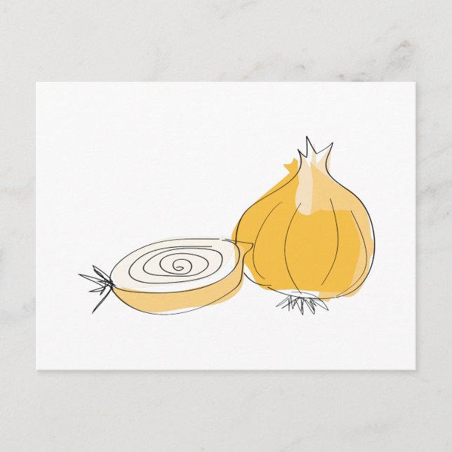 Cartão Postal Onion Sketch (Frente)