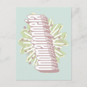 Cartão Postal Onomatopeia Explosão Língua Inglesa 