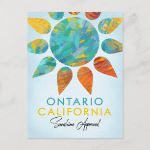 Cartão Postal Ontario California Sunshine Viagem