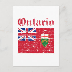 Cartão Postal Ontário Canadá Flag design