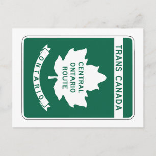 Cartão Postal Ontário, Sinal de Estrada Trans-Canadá