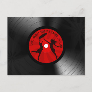 Cartão Postal Ontem À Noite O DJ Salvou O Meu Registro De Vinilo