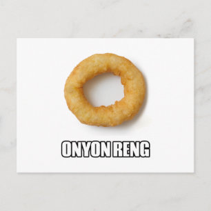 Cartão Postal ONYON RENG - Onion Ring humoralmente escrito