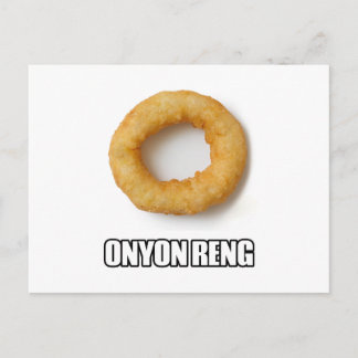 Cartão Postal ONYON RENG - Onion Ring humoralmente escrito