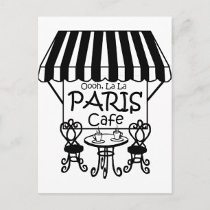 Cartão Postal Oooh La Paris Café