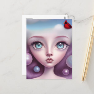 Cartão Postal Opal Eyes CardinGirl