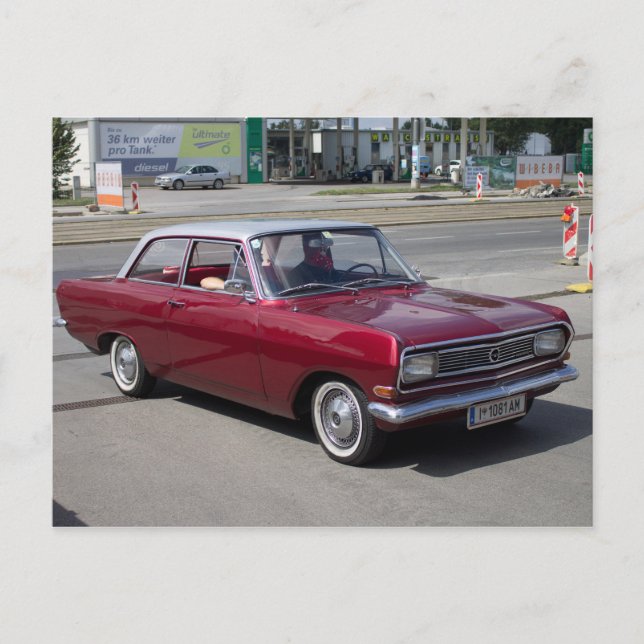 Cartão Postal Opel Rekord 1900 (Frente)