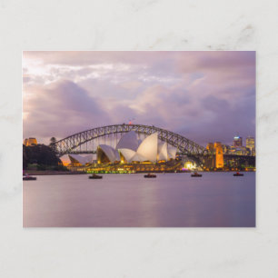 Cartão Postal Ópera de Sydney e Harbour Bridge
