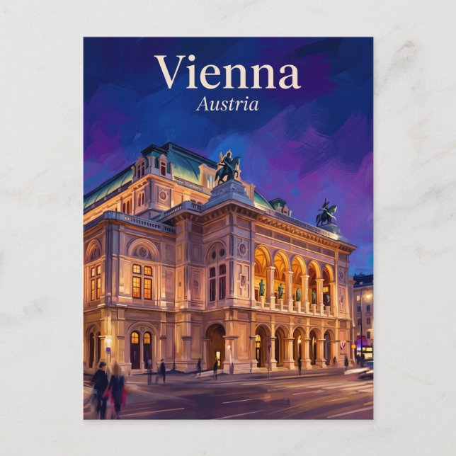 Cartão Postal Ópera Estatal de Viena Áustria (Frente)