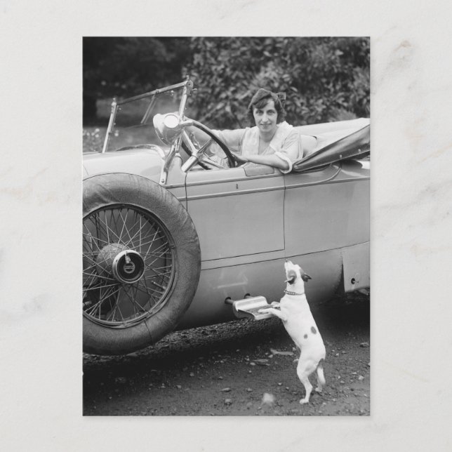 Cartão Postal Opera Singer com seu Cachorro, 1920 (Frente)