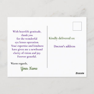 Cartão Postal operação maravilhosa de lentes oculares