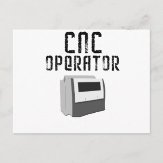 Cartão Postal Operador de CNC Torneiro Mecânico