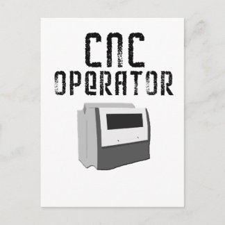 Cartão Postal Operador de CNC Torneiro Mecânico