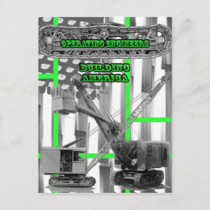 CARTÃO POSTAL OPERADOR DE ENGENHARIA OPERADOR DE GUINDASTE PÁ VI