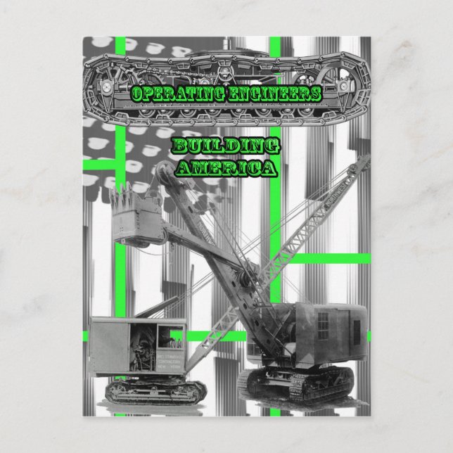 CARTÃO POSTAL OPERADOR DE ENGENHARIA OPERADOR DE GUINDASTE PÁ VI (Frente)