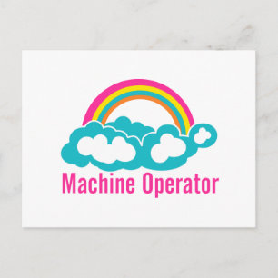 Cartão Postal Operador de Máquina Cloud Rainbow