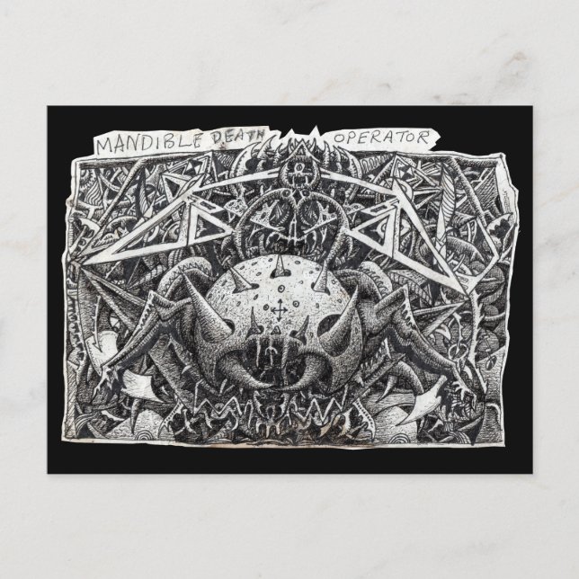 Cartão Postal Operador de Morte Manível, por Brian Benson Postca (Frente)