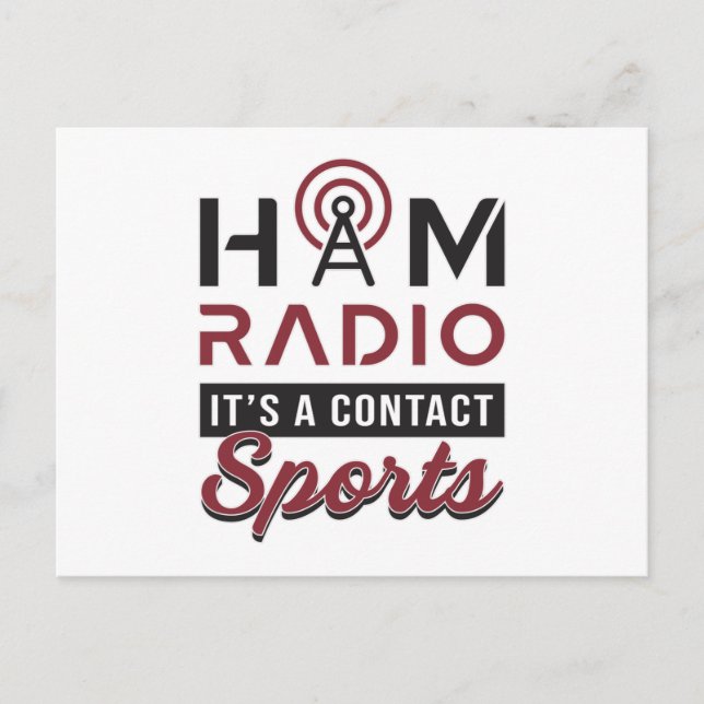Cartão Postal Operador de Rádio HAM Amateur Code Antenna Gift Id (Frente)