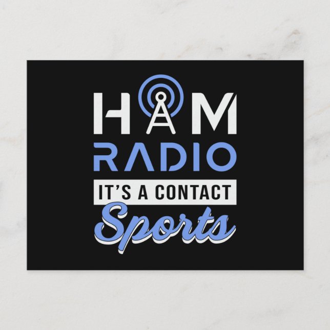 Cartão Postal Operador de Rádio HAM Antenna Amateur Code Gift Id (Frente)