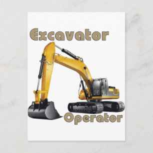 Cartão Postal Operador escavador