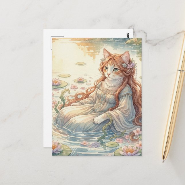 Cartão Postal Ophelia as a Cat (Frente/Verso In Situ)