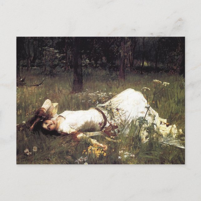 Cartão Postal Ophelia Lying no Prado (Frente)