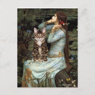 Cartão Postal Ophelia - Tabby Tiger cat 30