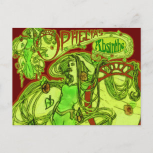 Cartão Postal Ophelia's Absinthe