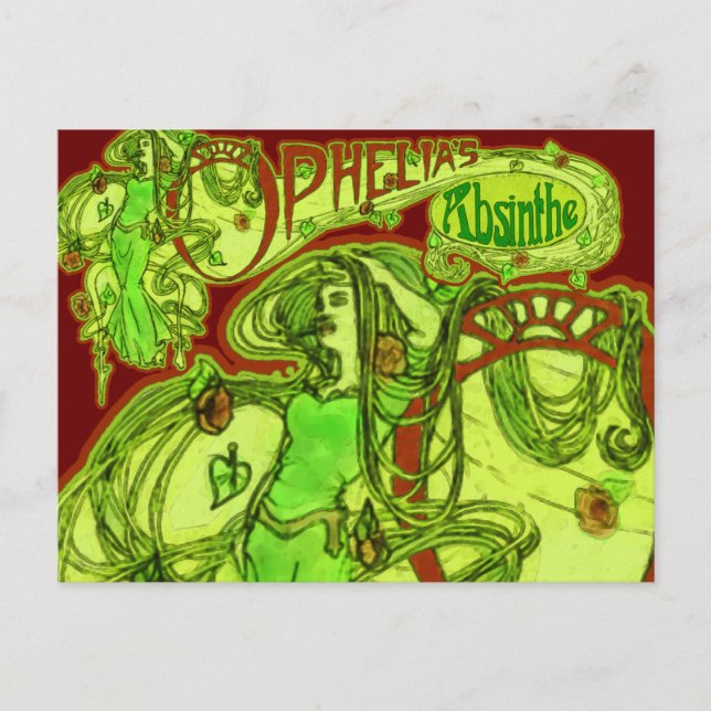 Cartão Postal Ophelia's Absinthe (Frente)