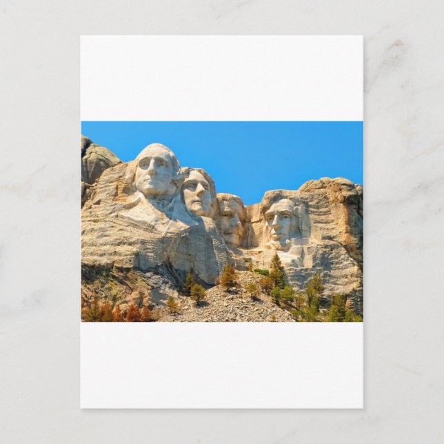 Cartão Postal Opinião do clássico do Monte Rushmore (Frente)