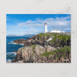 Cartão Postal Opiniões cênicas do farol de Fanad Head na Irlan